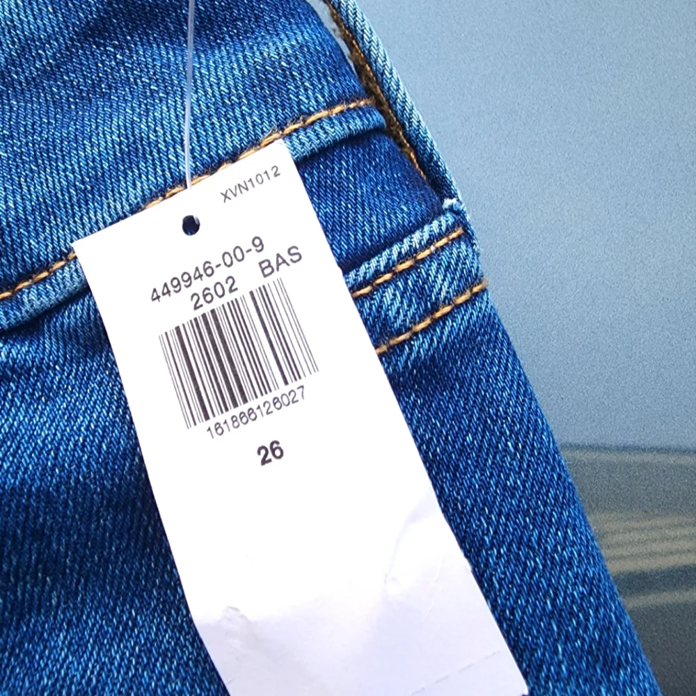 Old Navy Women's blue jeans pants 👖 power slim straight mid-rise - Picture 5 of 8